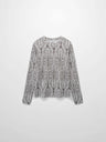 Basic Printed T-shirt-Paisley Vines Brown