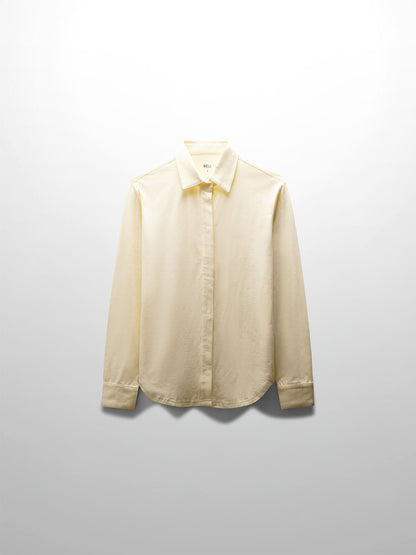 Button Down T-Shirt Blouse-Yellow