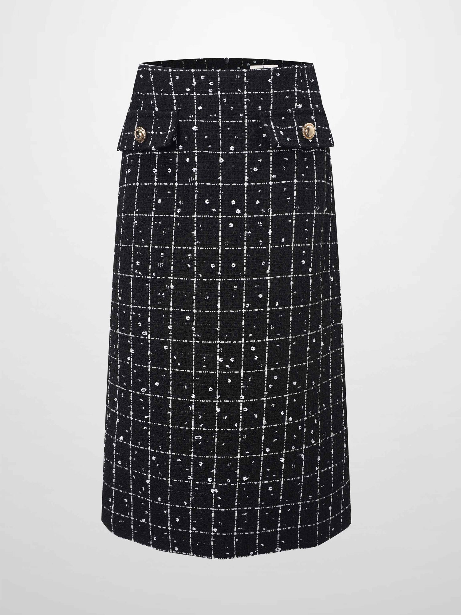 Short Pocket Skirt-Black/White