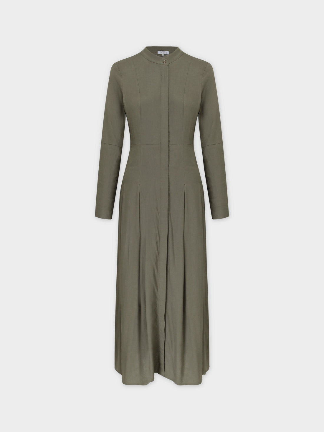 LINEN SHIRTDRESS-SAGE