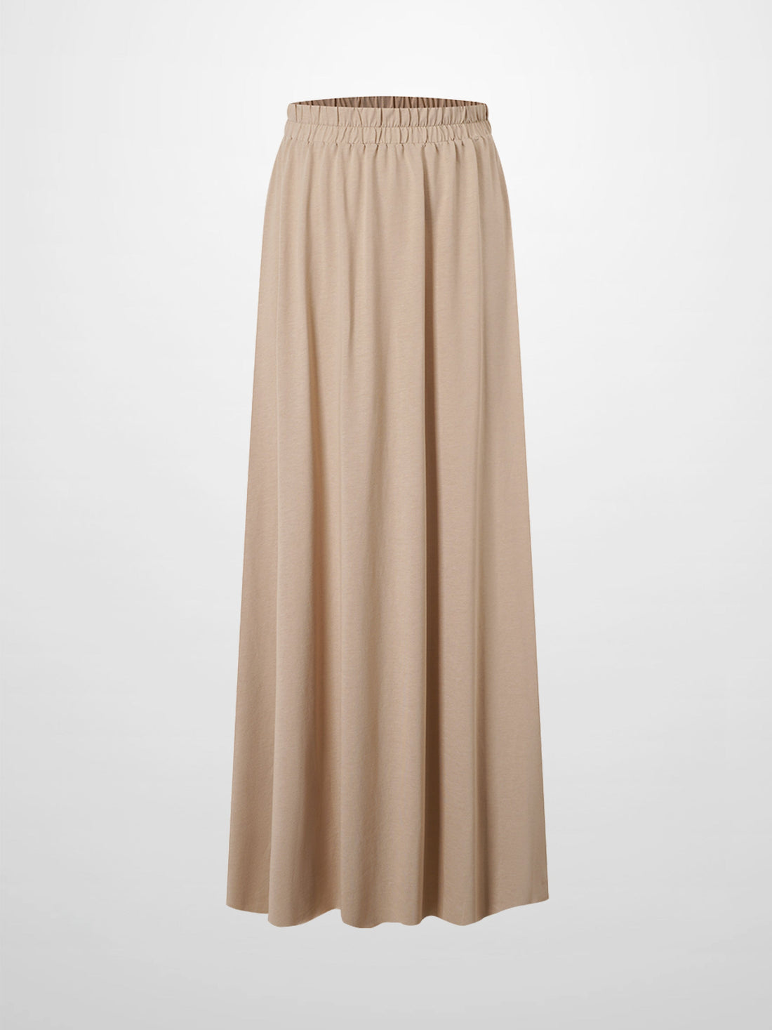Elastic Waist T-Shirt Skirt-Taupe