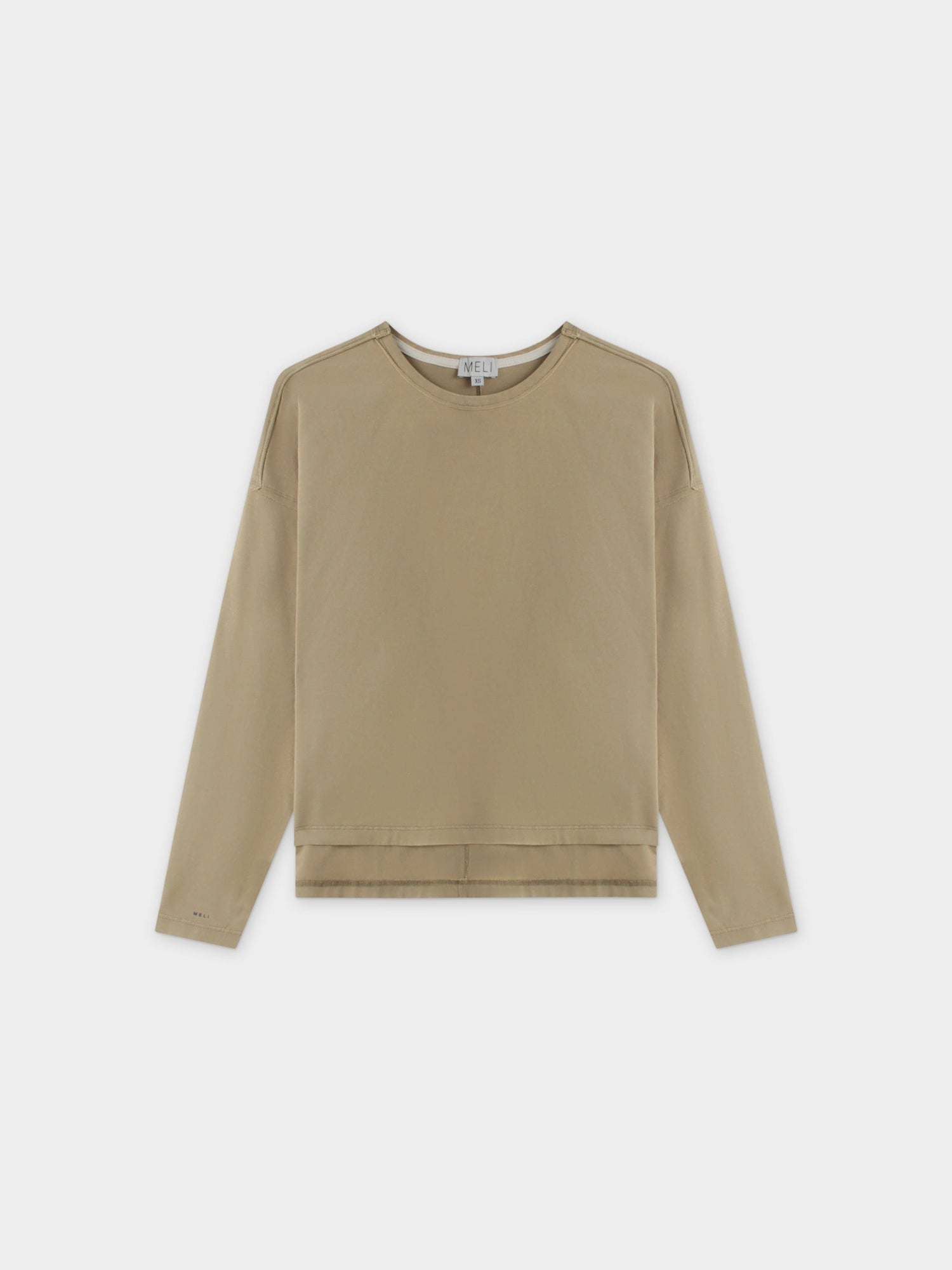 WASHED CROP TEE-OLIVE