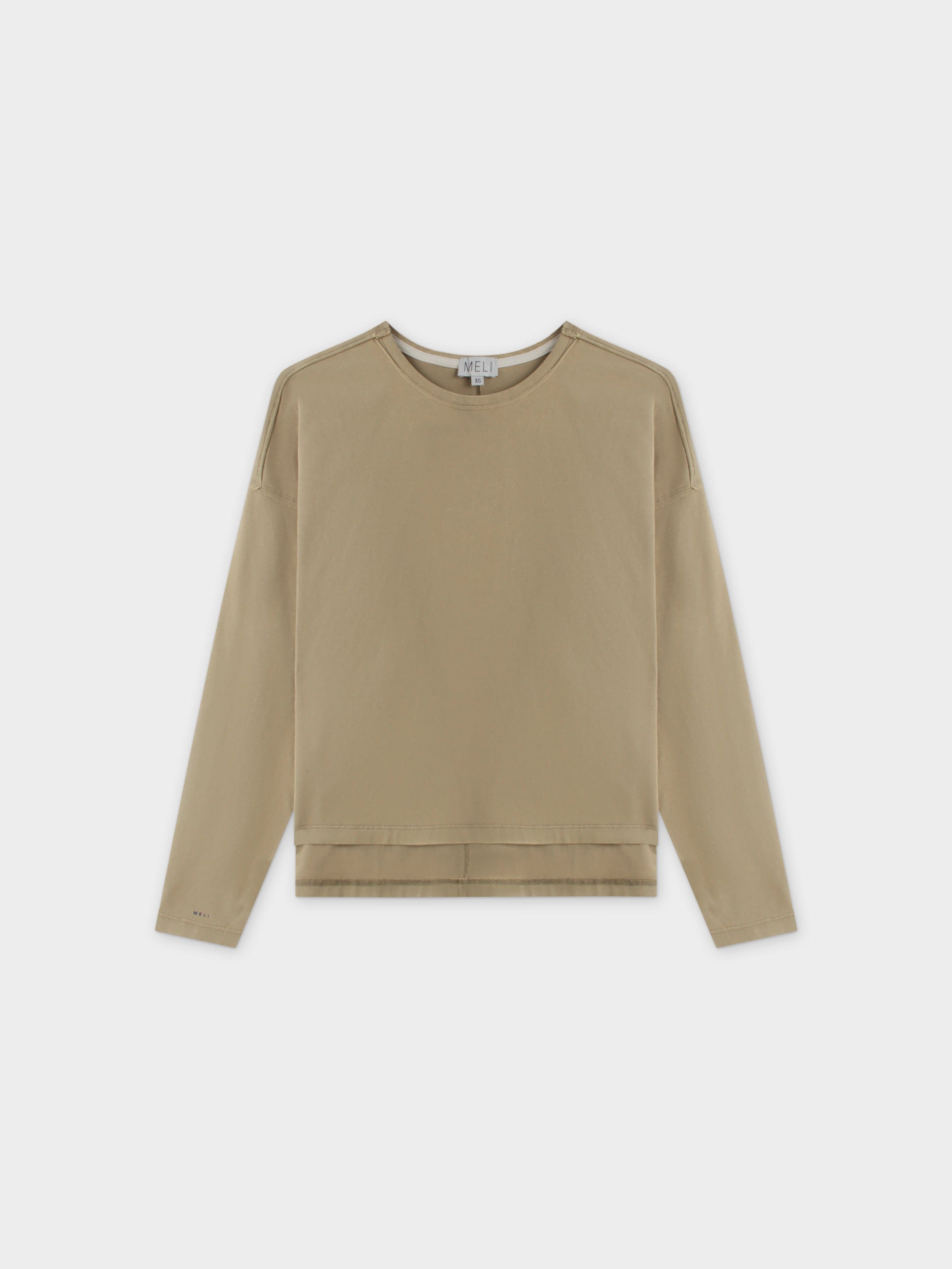 WASHED CROP TEE-OLIVE