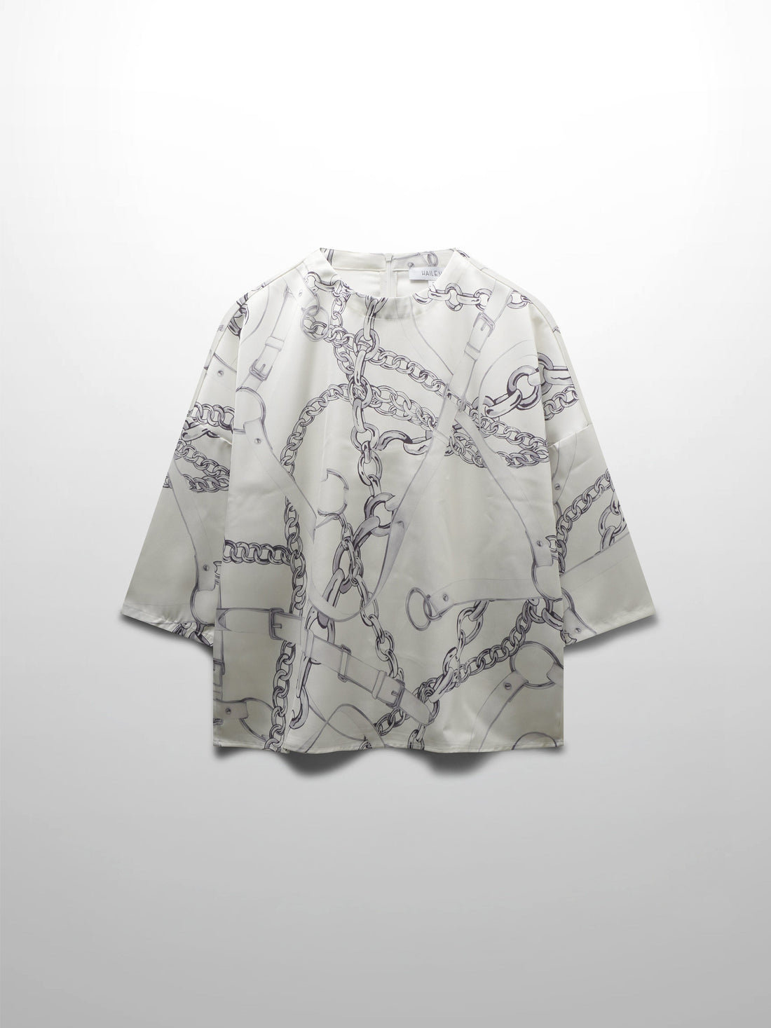 Faux Satin Crop Swing Top-Chains