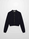 Embellished Cardigan Sweater-Black