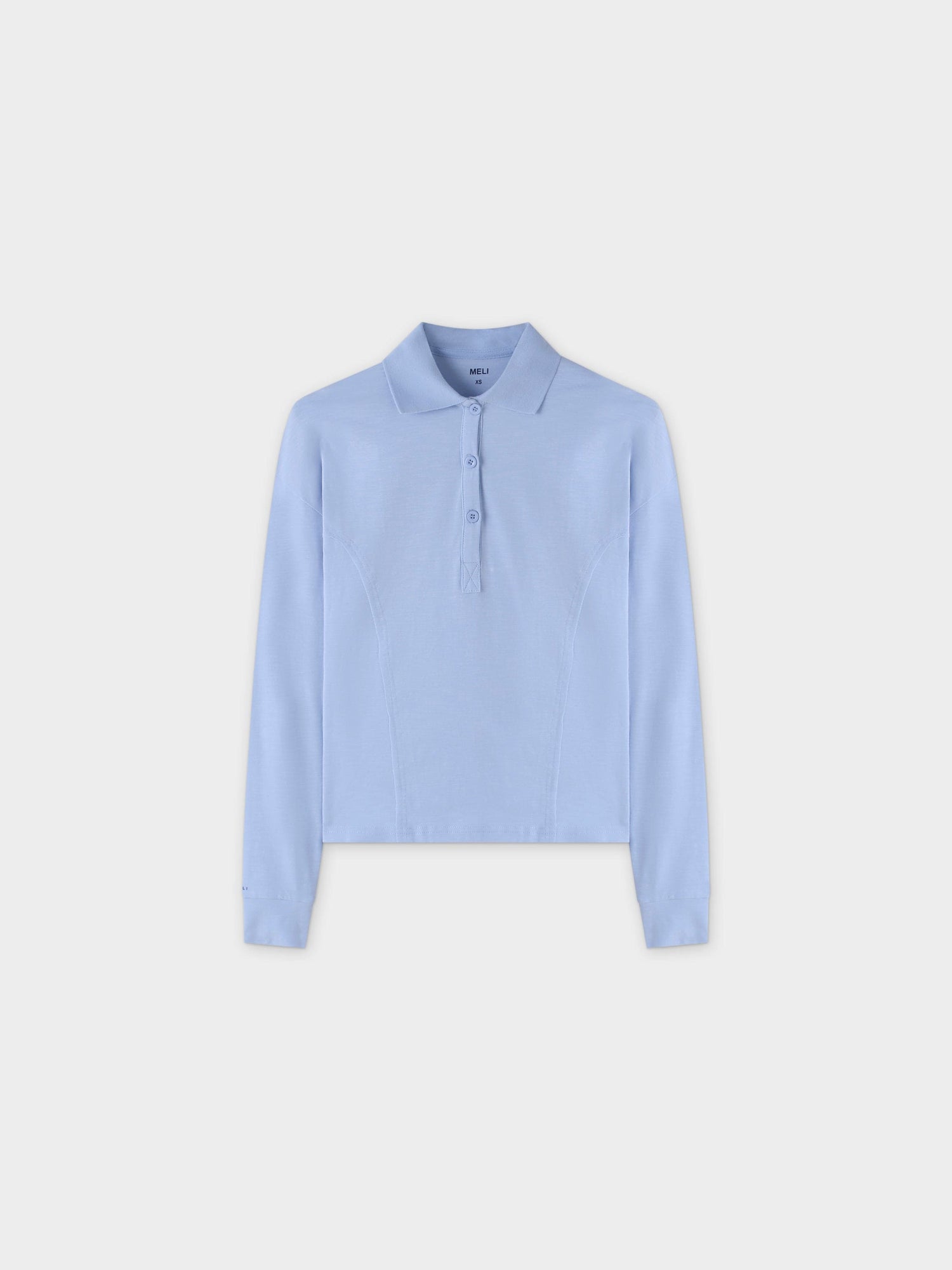 COLLAR TEE-LIGHT BLUE