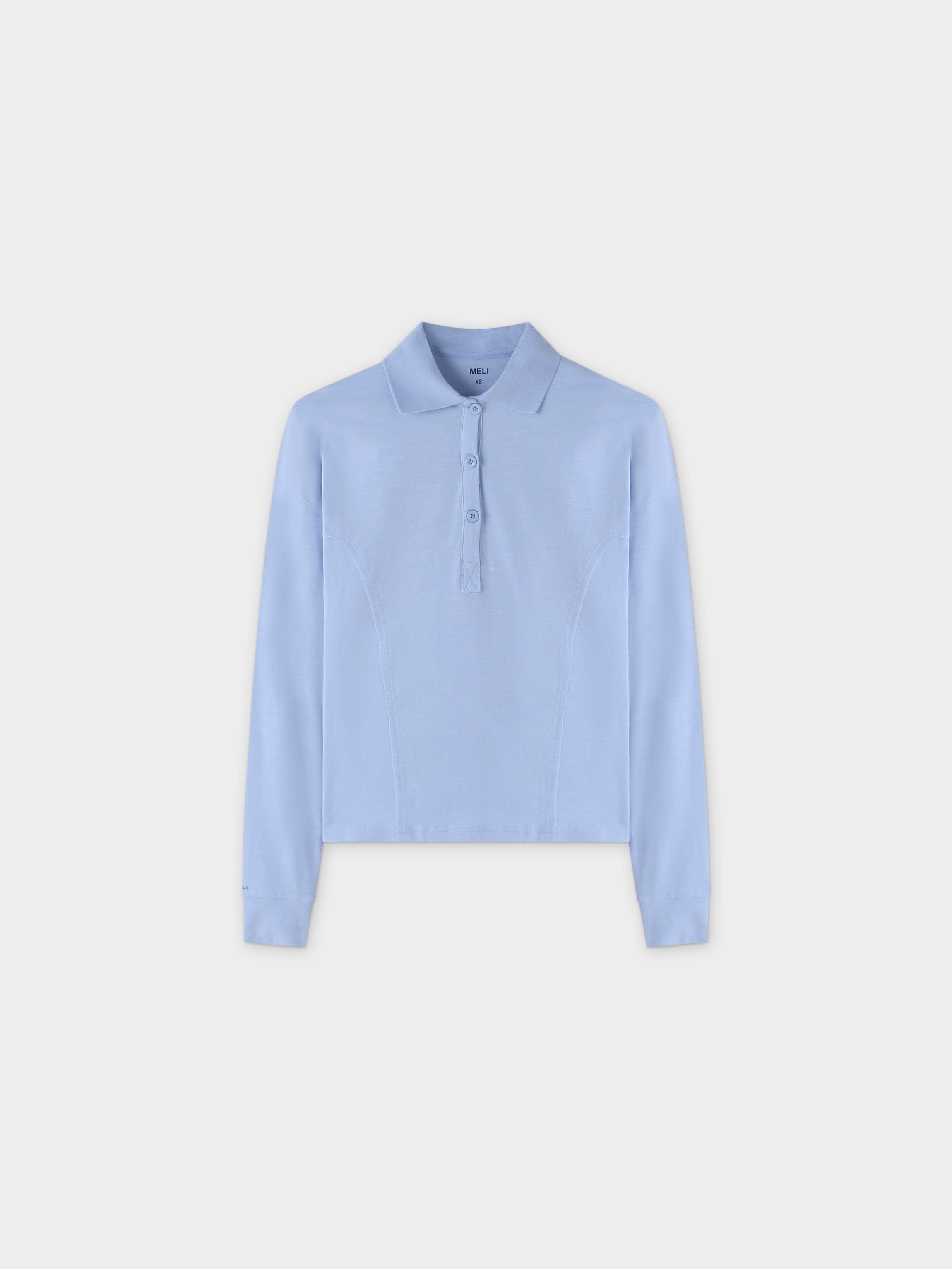 COLLAR TEE-LIGHT BLUE