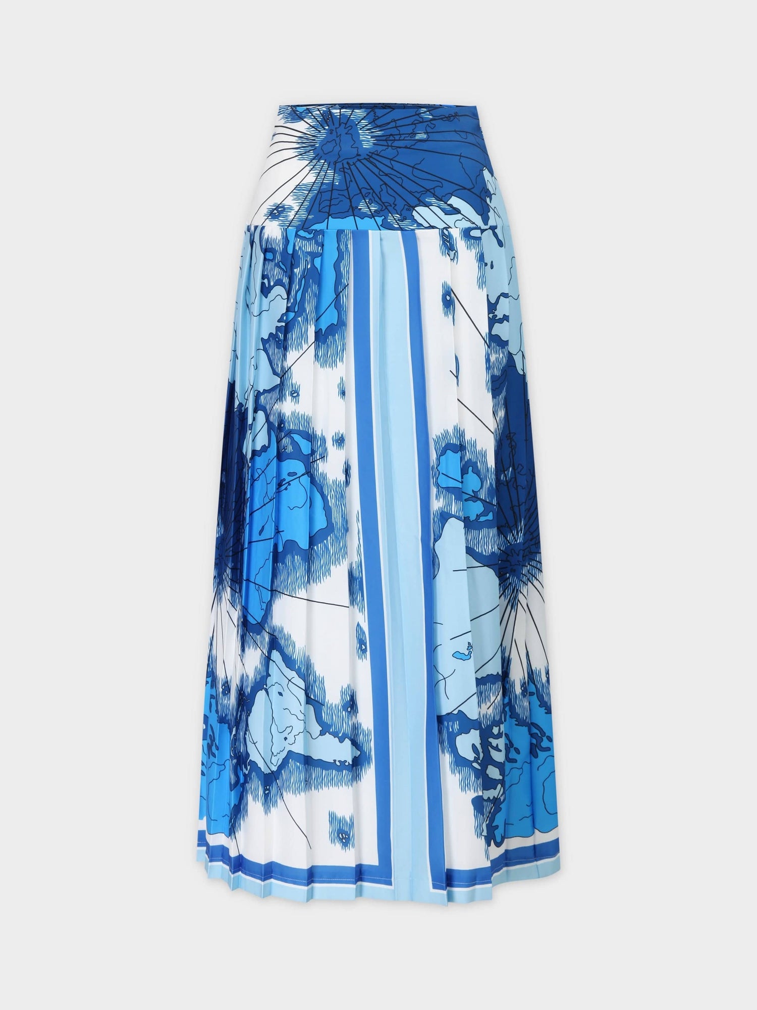 GEOGRAPHIC SKIRT-BLUE/WHITE