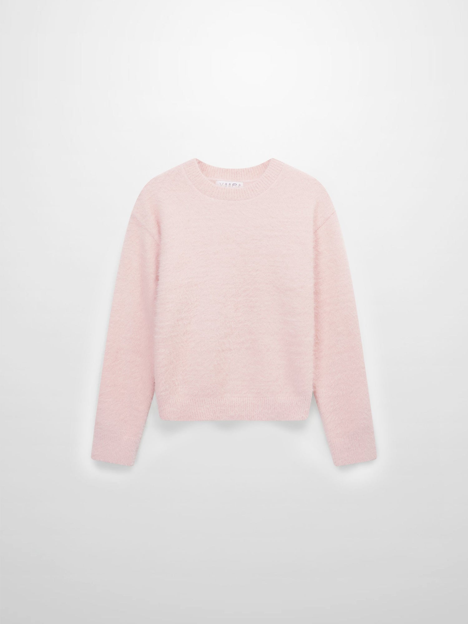 Mohair Crew Neck Sweater-Pink