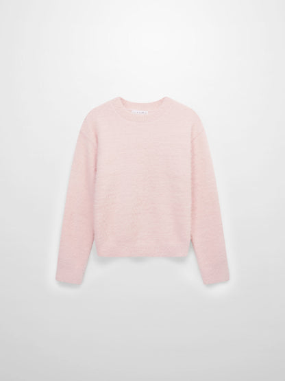 Mohair Crew Neck Sweater-Pink