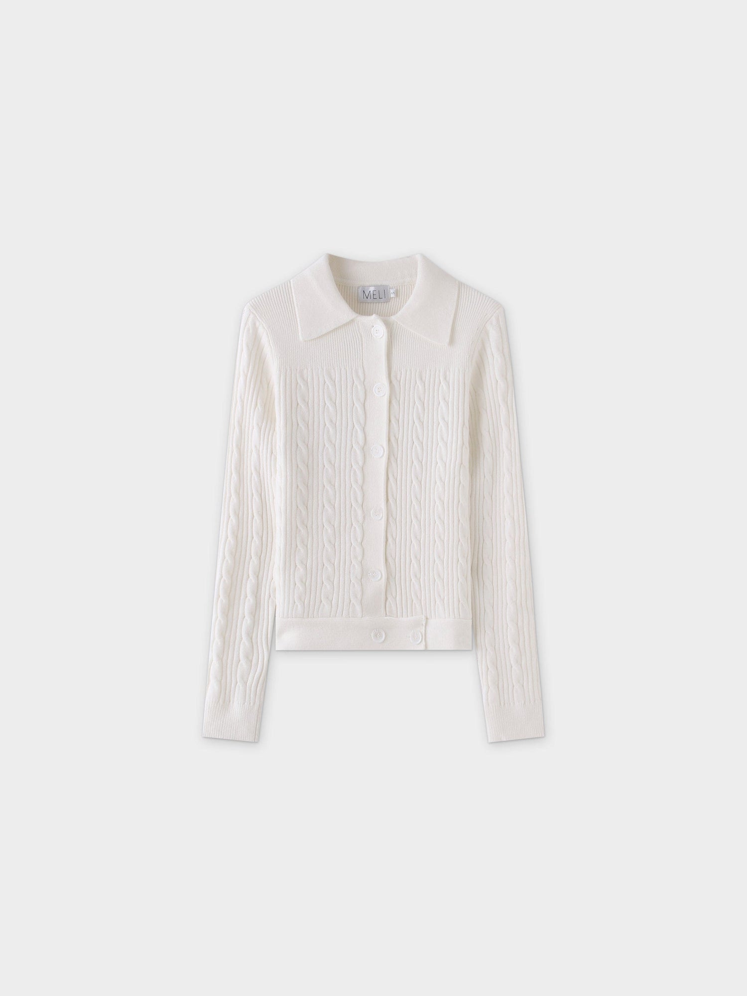 CABLE BANDED SWEATER-CREAM