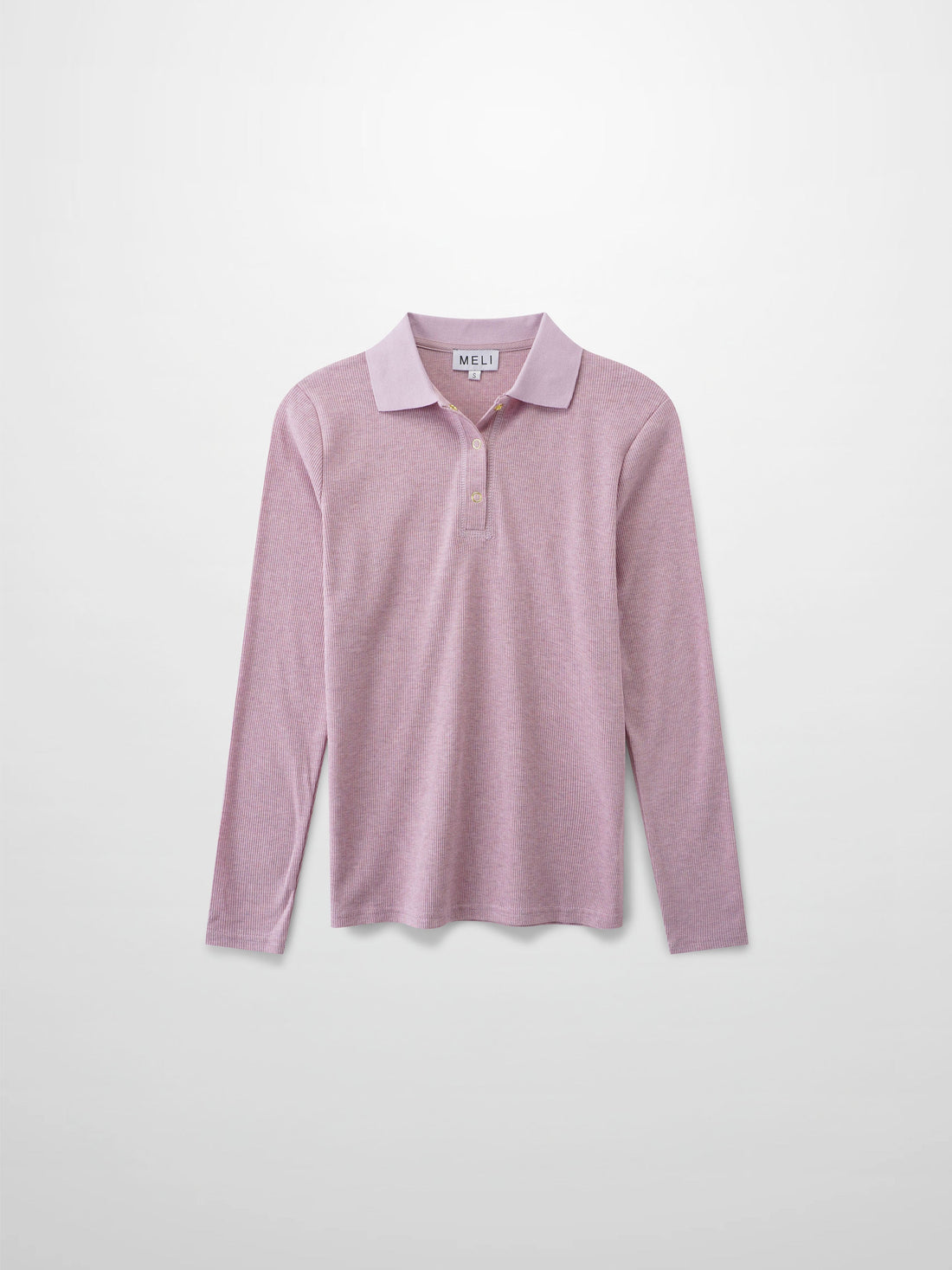 Ribbed Collar T-Shirt-Lavender