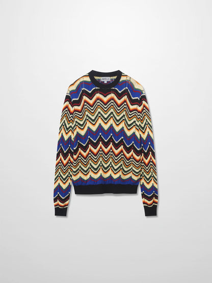 Crochet Wave Sweater-Multi