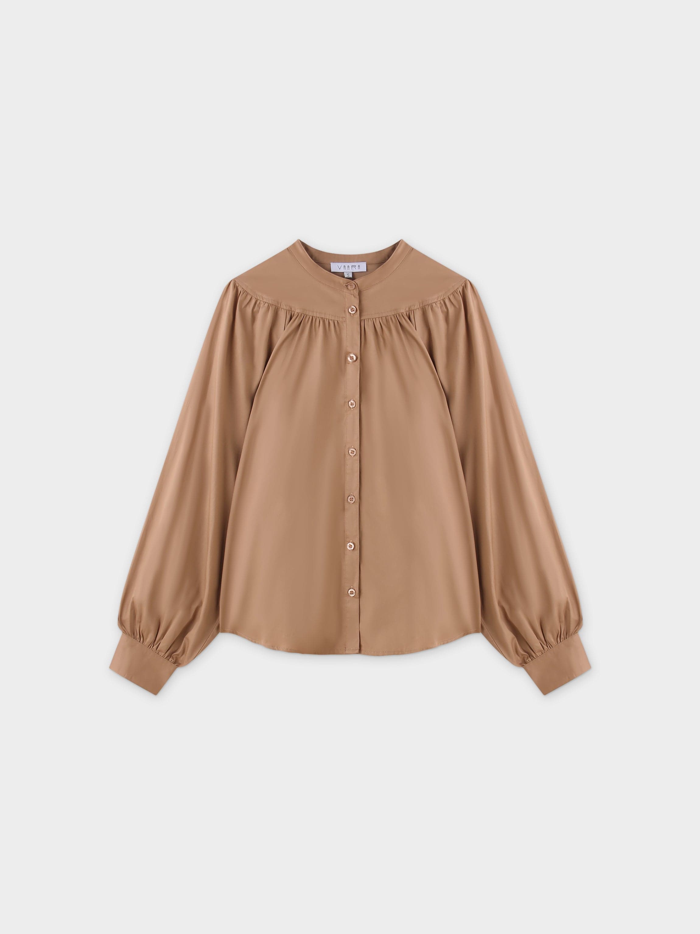 Gathered Top Blouse-Tan