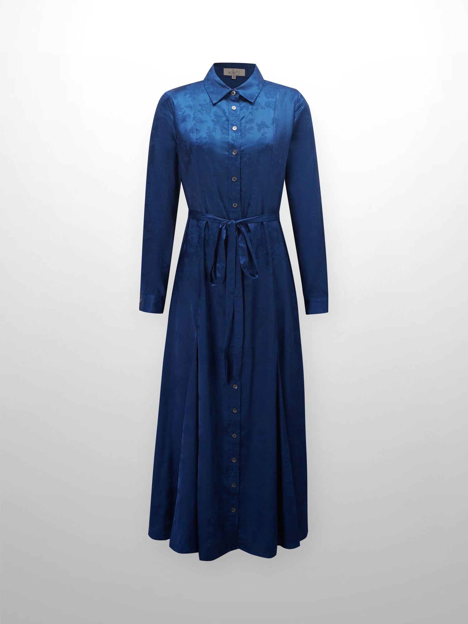 A Line Shirtdress-Teal