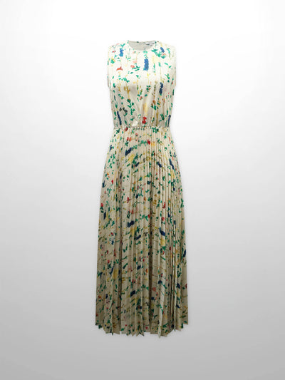 Pleated Bottom Slip Dress-Floral Confetti
