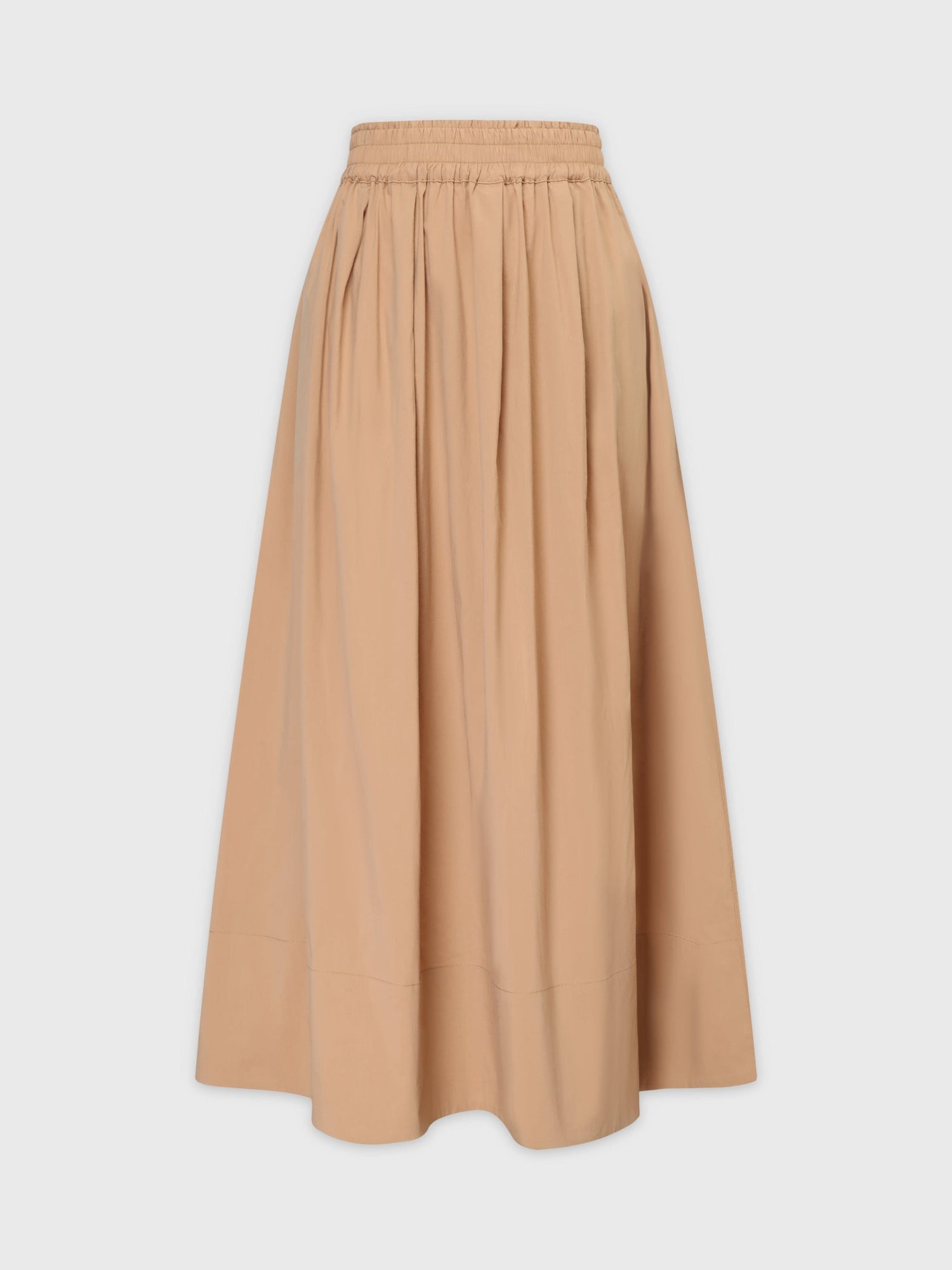 Gathered Waist Skirt-Sand