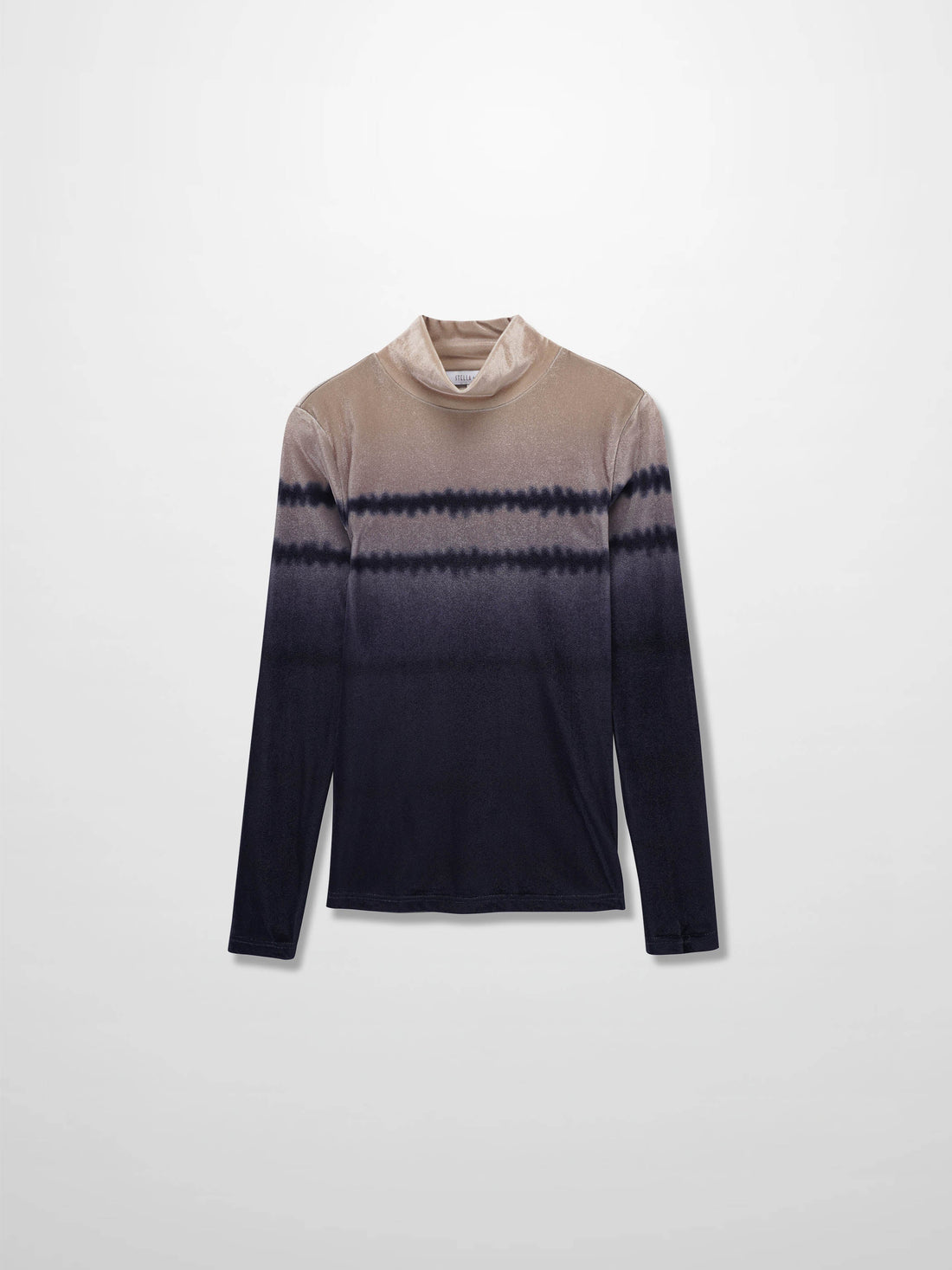 Velvet Printed Turtleneck-Ombre