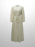 A Line Shirtdress-Celery Crinkle