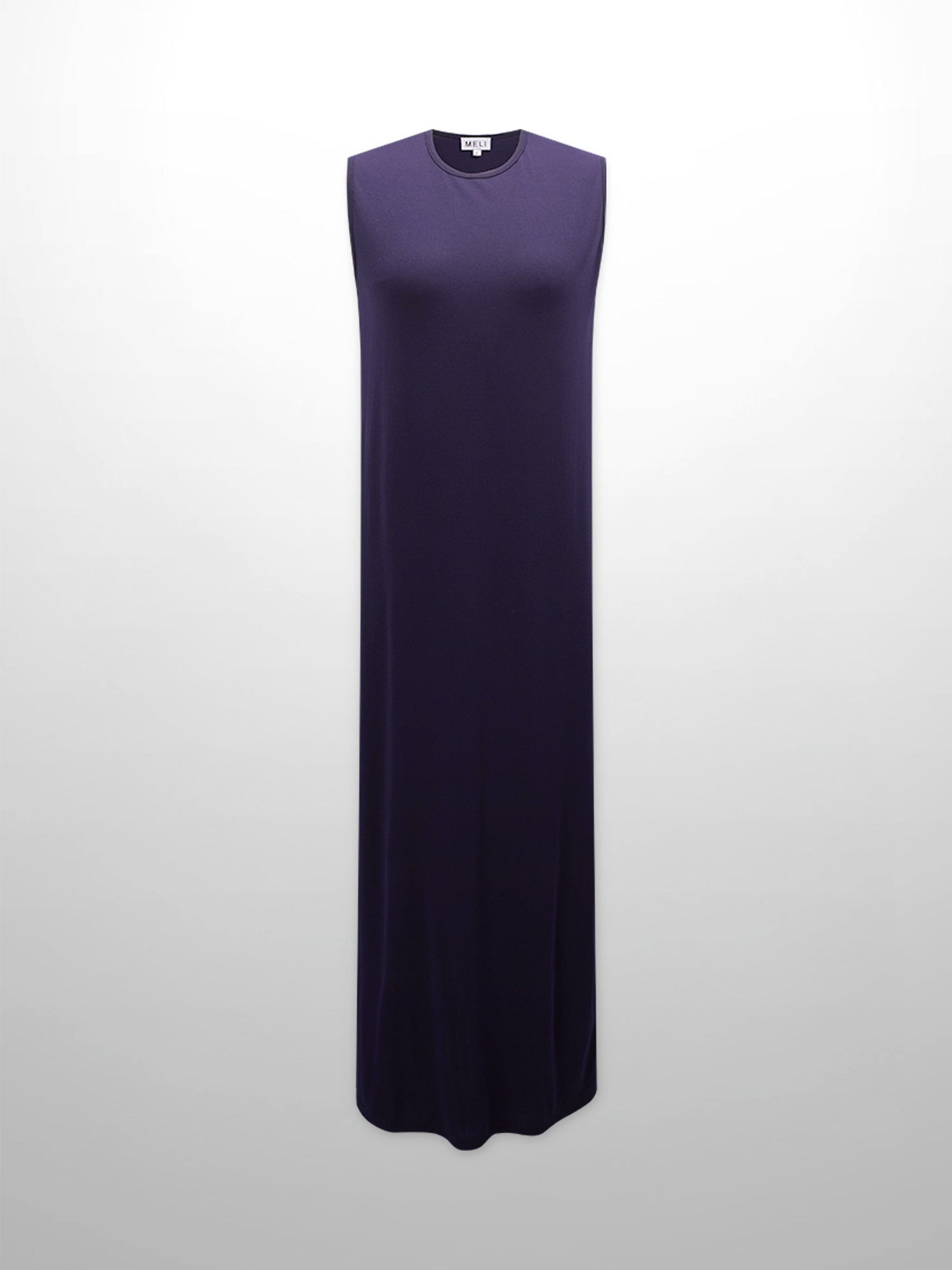 Basic T-Shirt Slip Dress-Navy