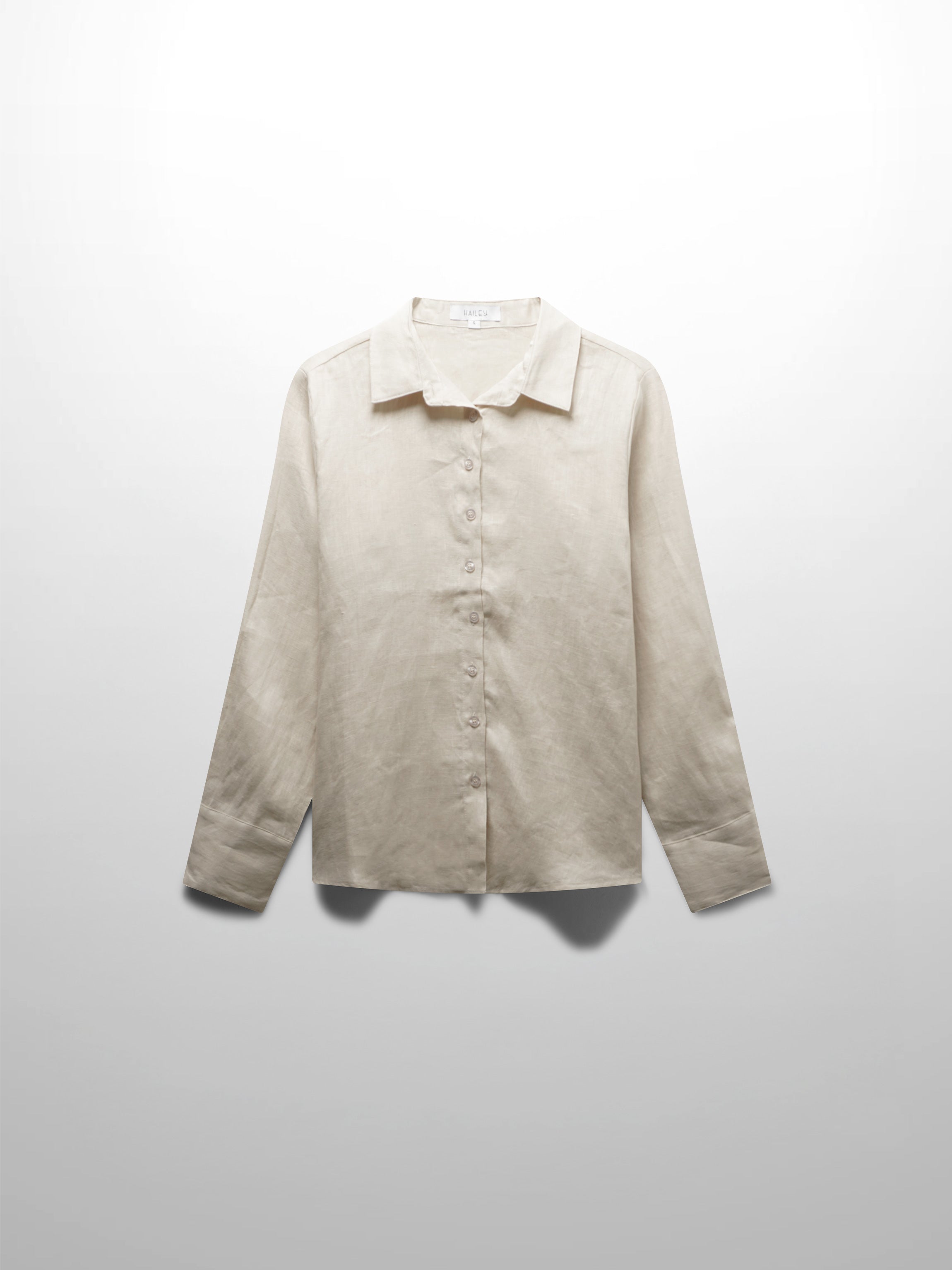 Linen Button Down Blouse-Ecru