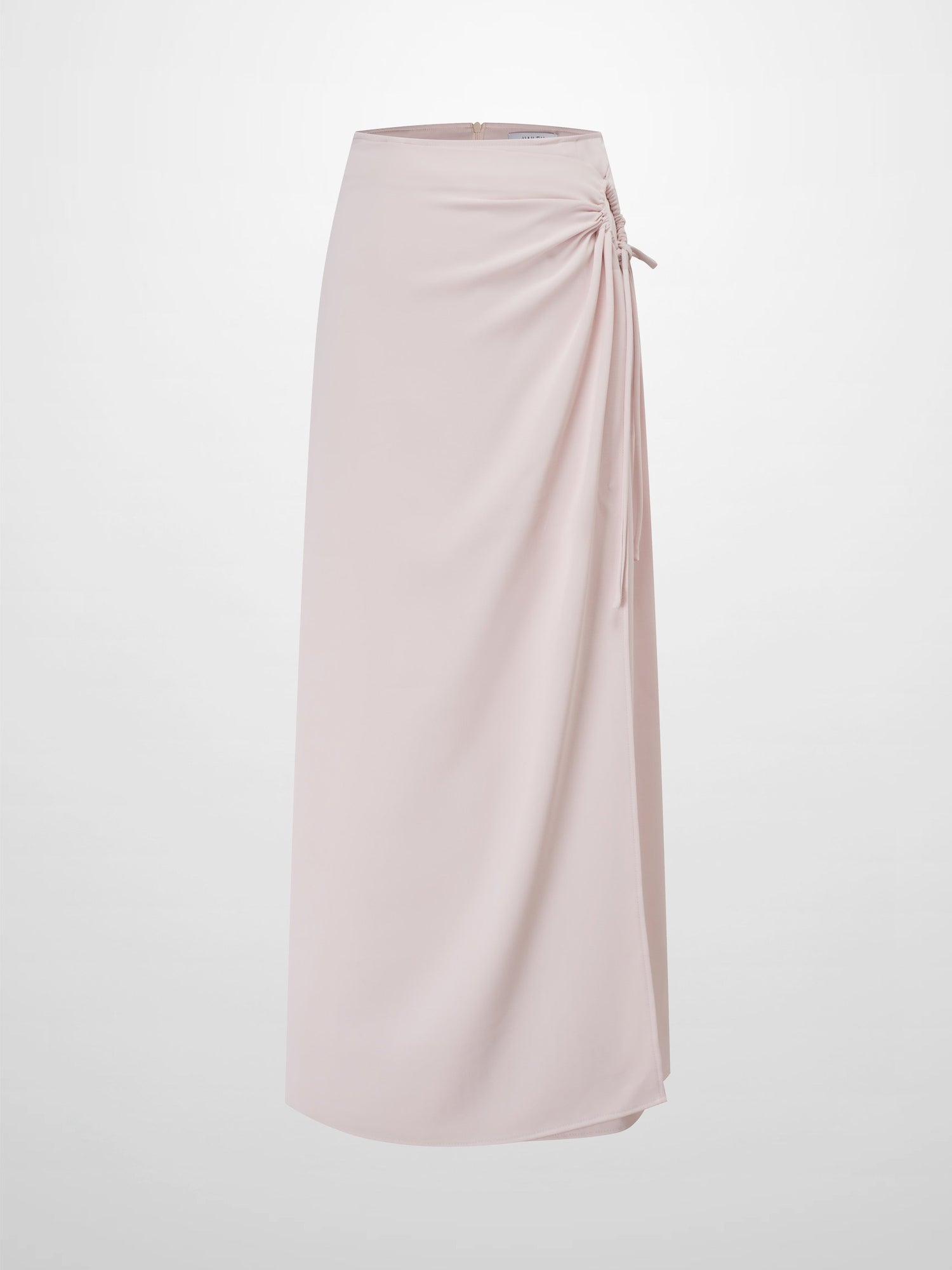 Ring Detail Faux Wrap Skirt-Mauve Pink
