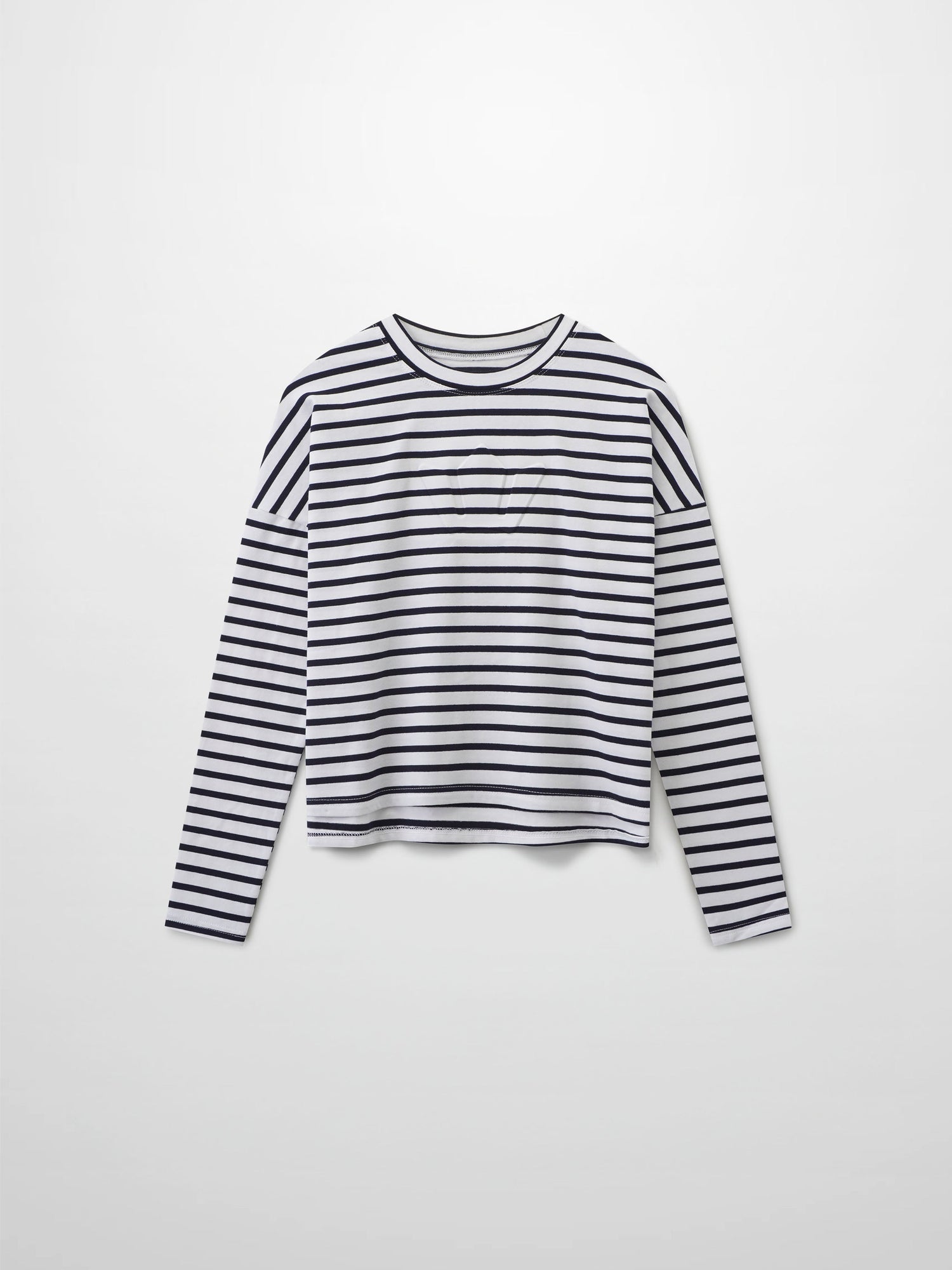 Crown Embossed T-Shirt-White/Blue