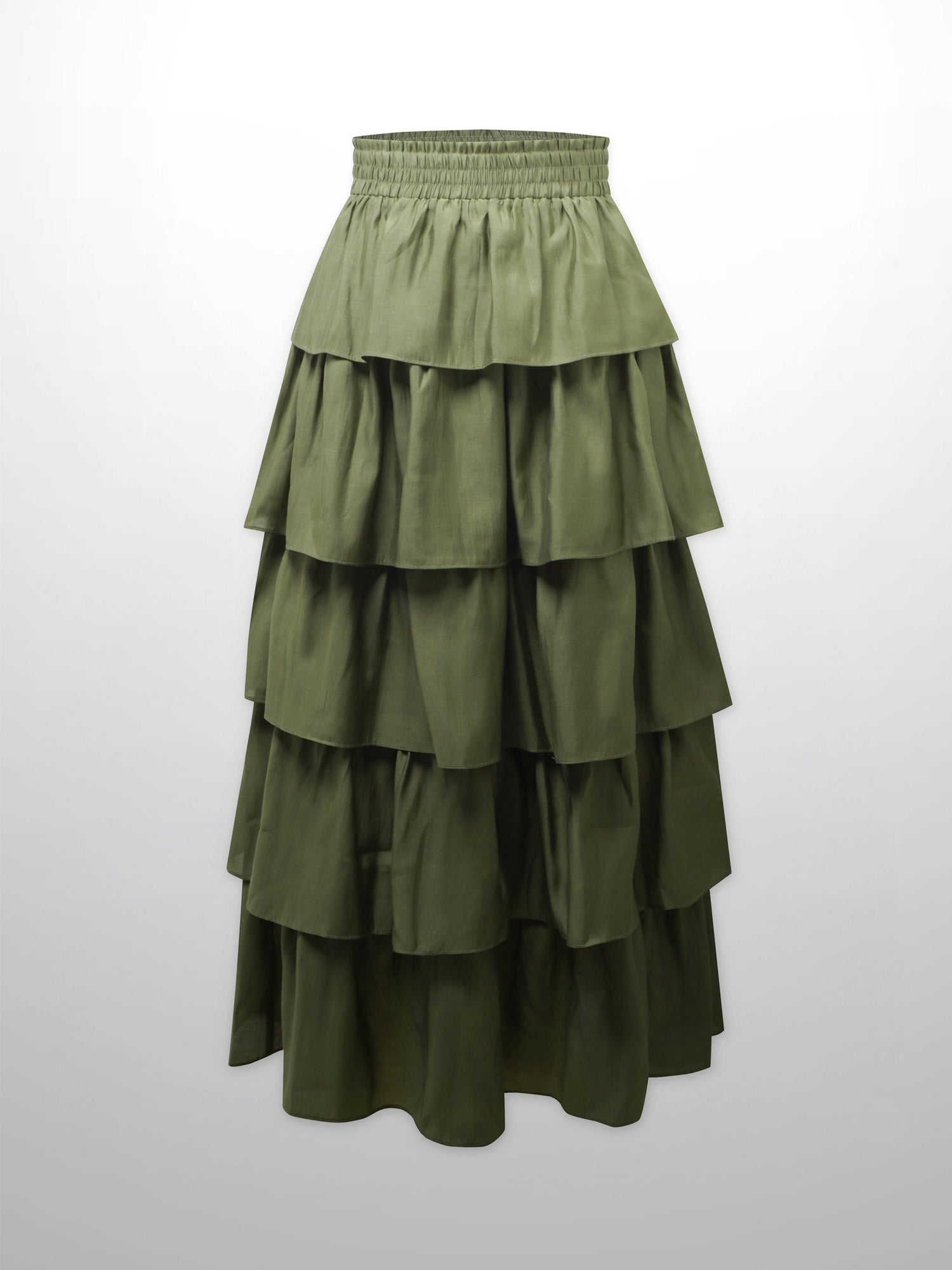 The Emme Layered Skirt-Olive