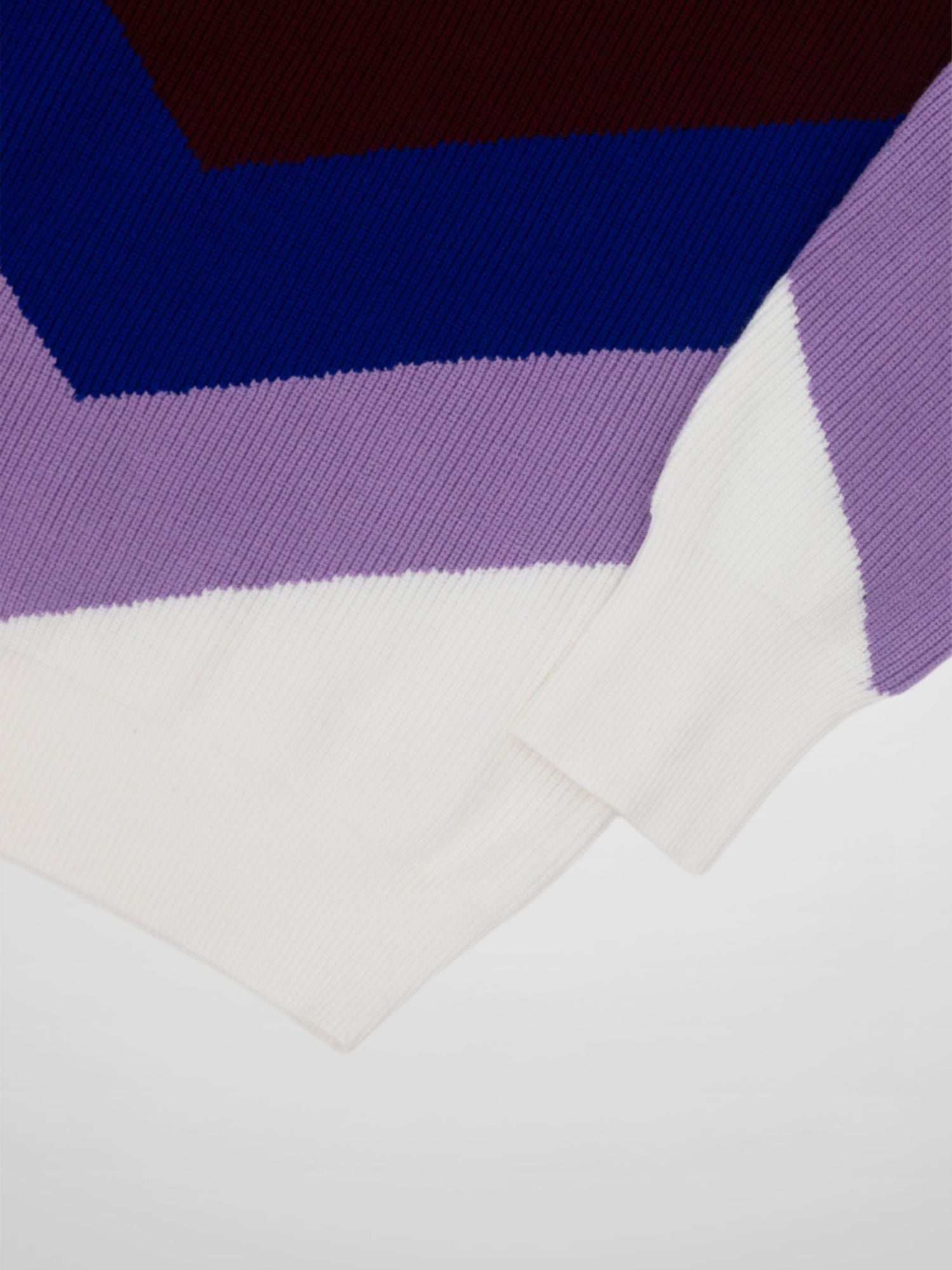 Multi V Sweater-Black/Blue/Lavander
