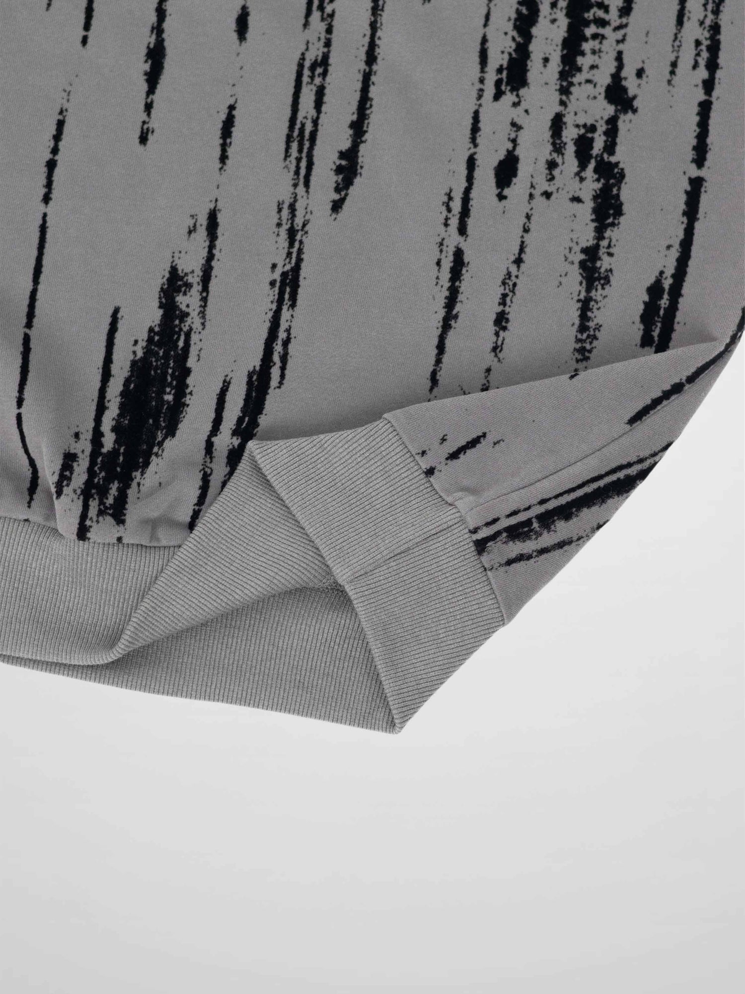 Tie Dye Splash Sweatshirt-Light Grey/Black