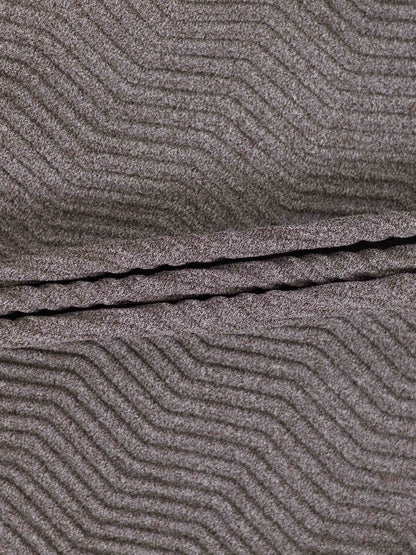 Wave Knit Cardigan-Heathered Brown