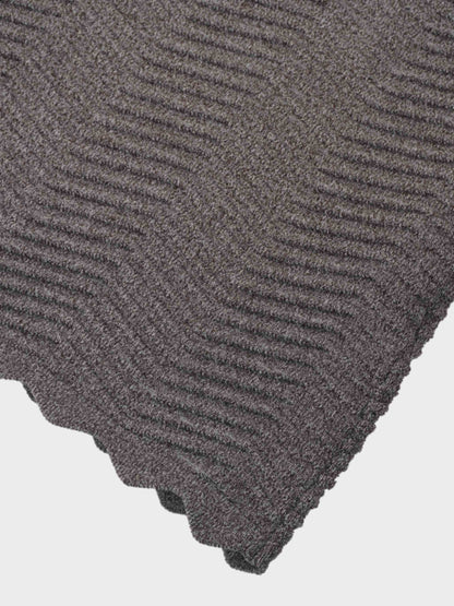 Wave Knit Slip Dress-Heathered Brown