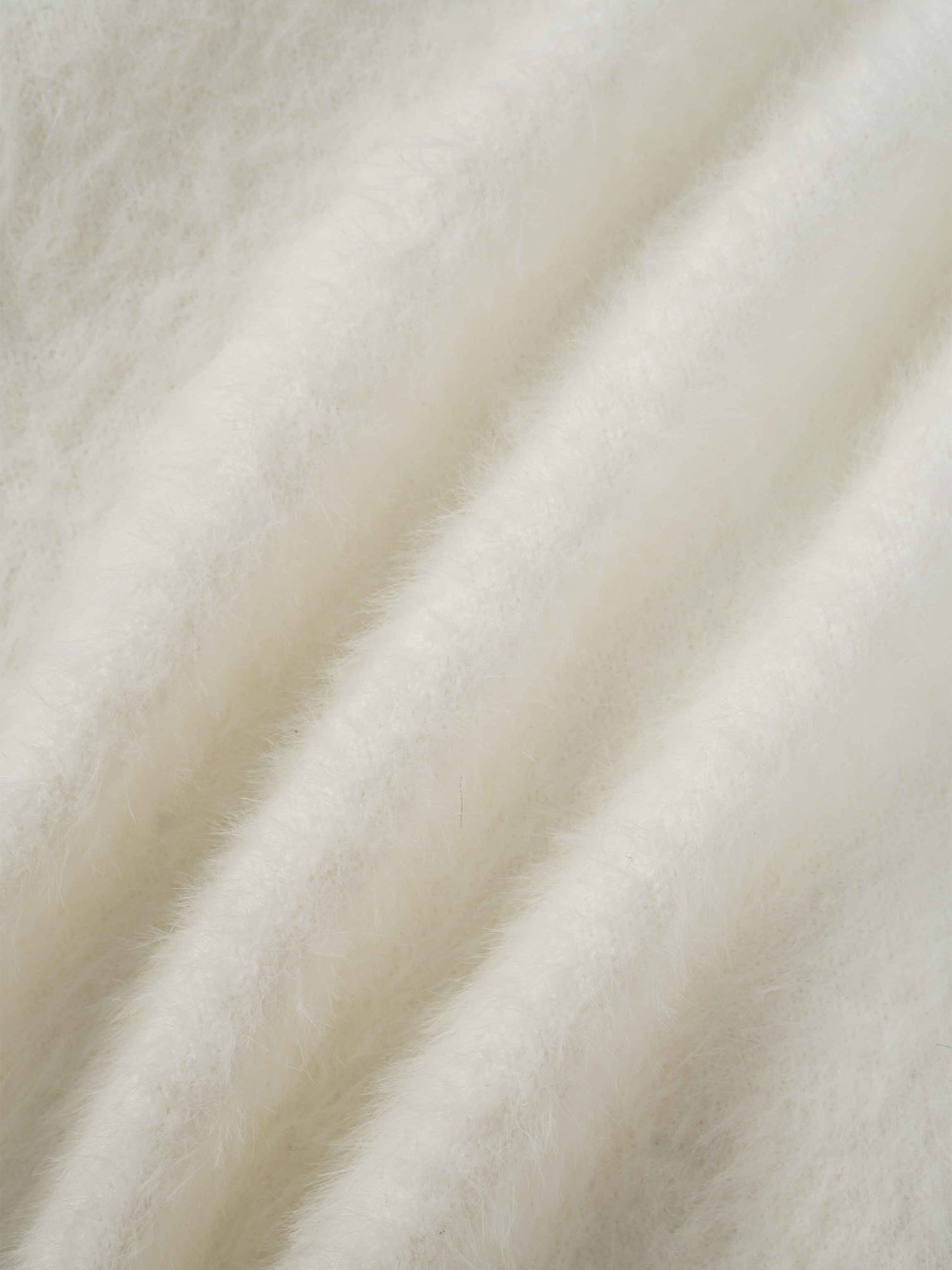 Mohair Shawl Collar Cardigan-Cream