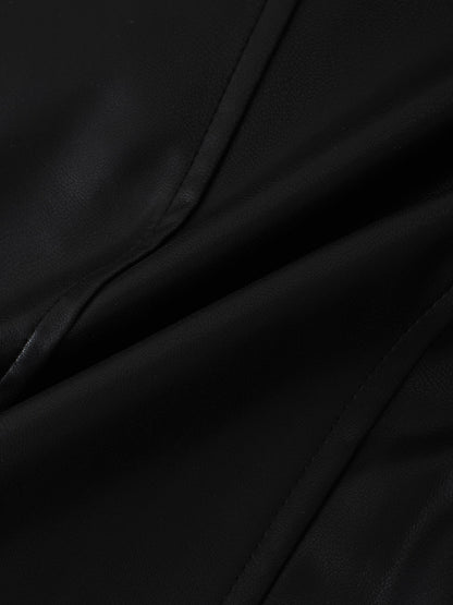 Leather Brunch Jacket-Black