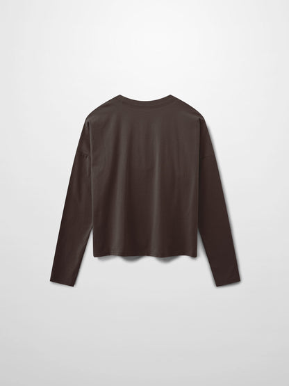 Crown Embossed T-Shirt-Brown