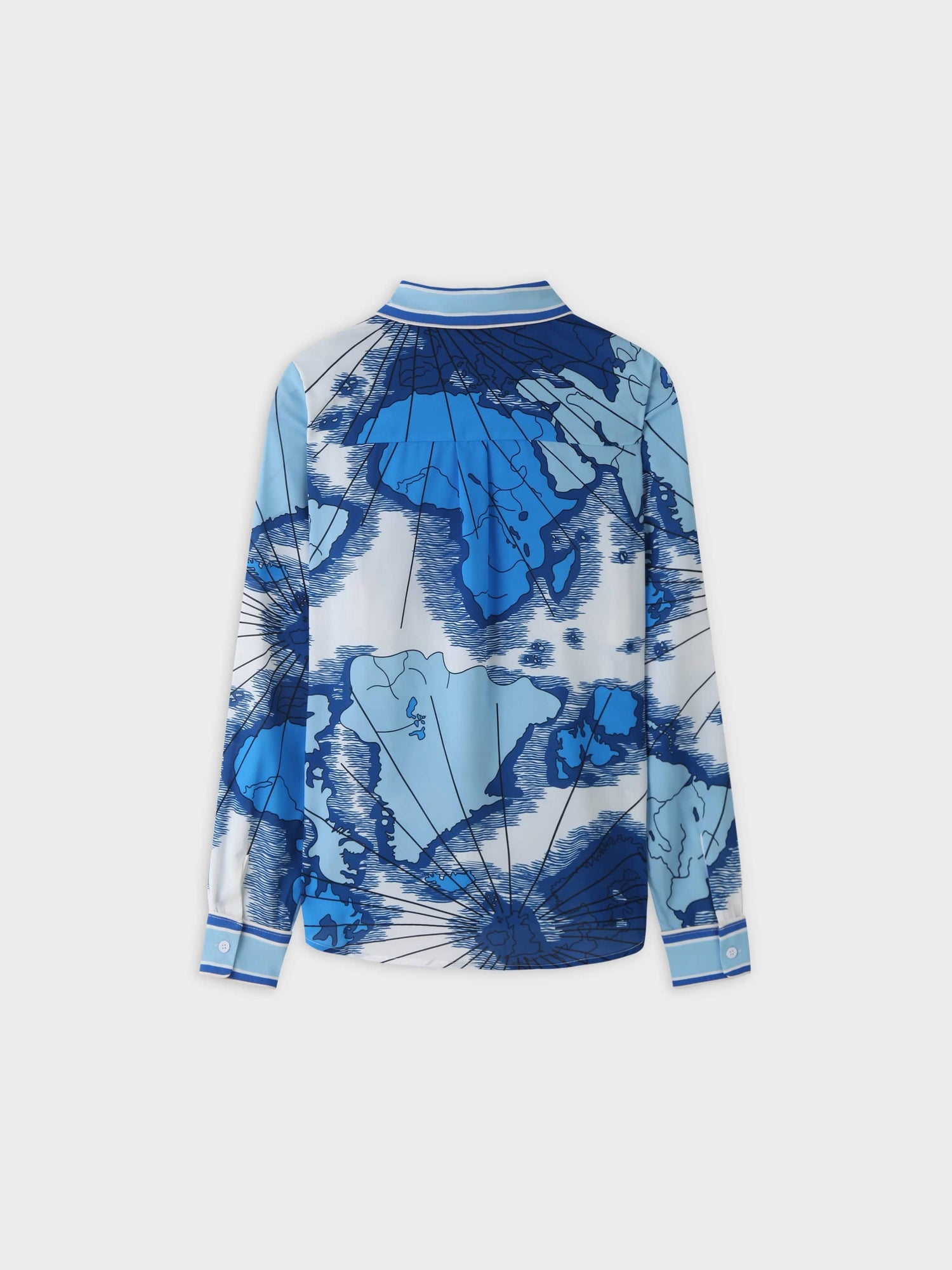 GEOGRAPHIC BLOUSE-BLUE/WHITE