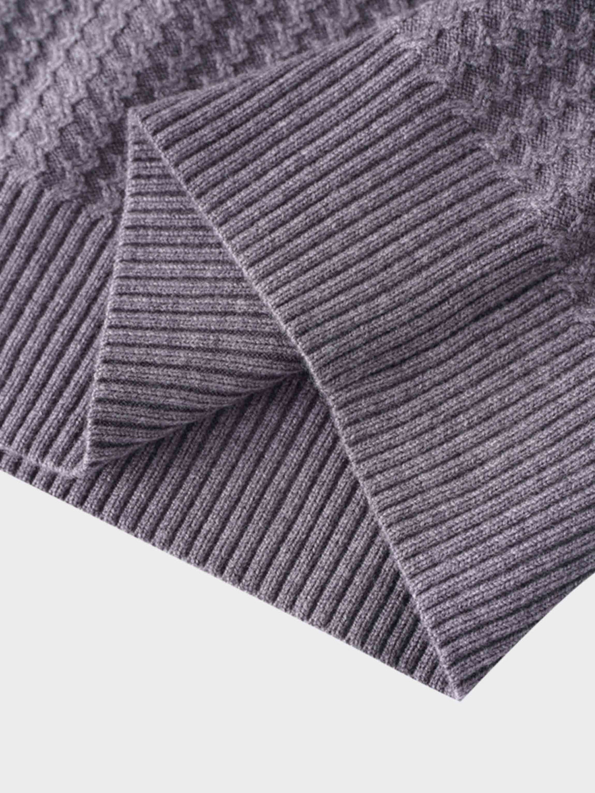 Waffle Wave Sweater- Solid Grey