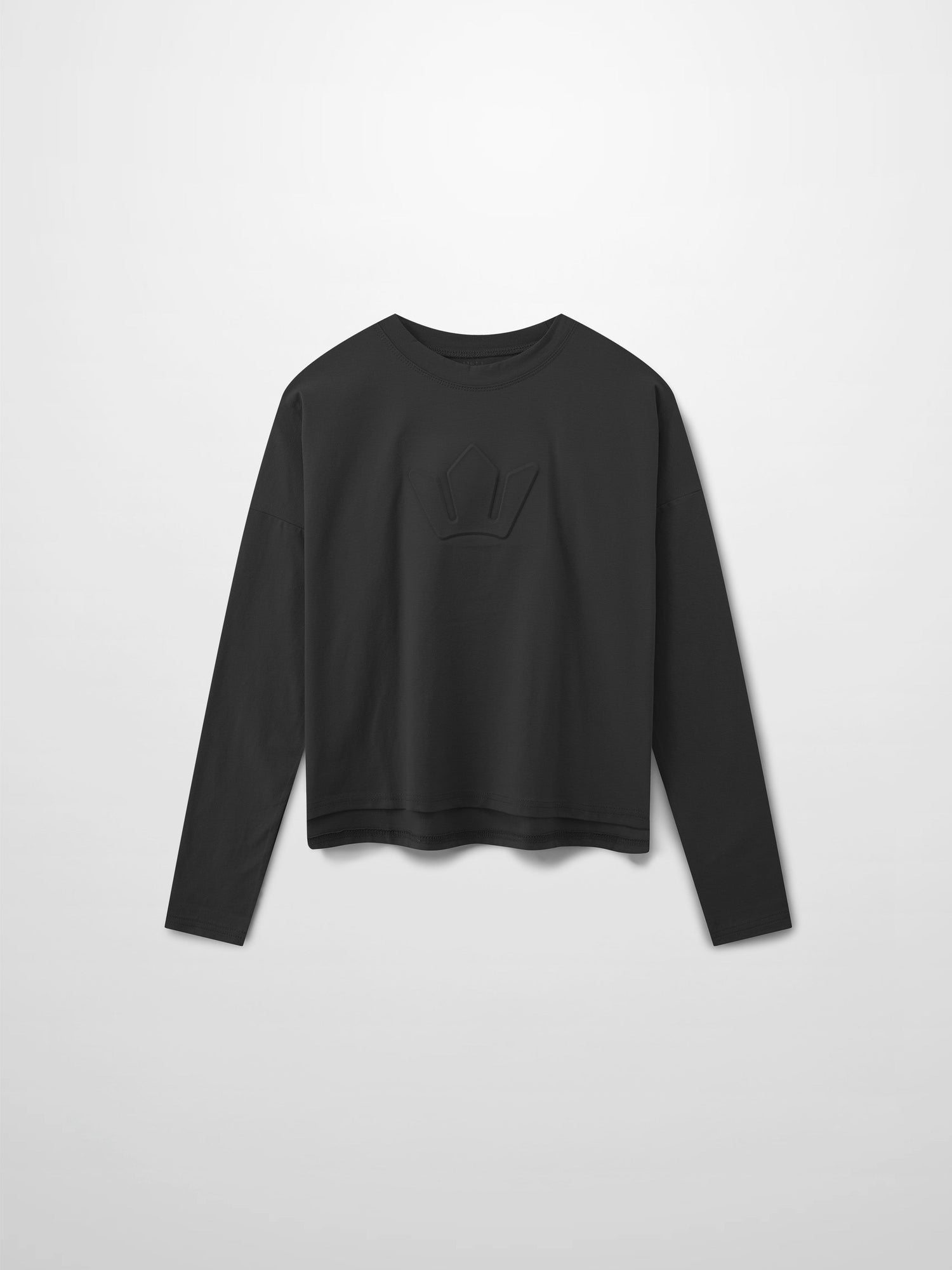 Crown Embossed T-Shirt-Black