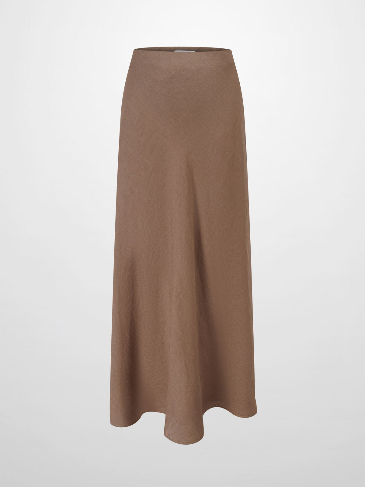 Linen Slip Skirt-Chocolate Brown