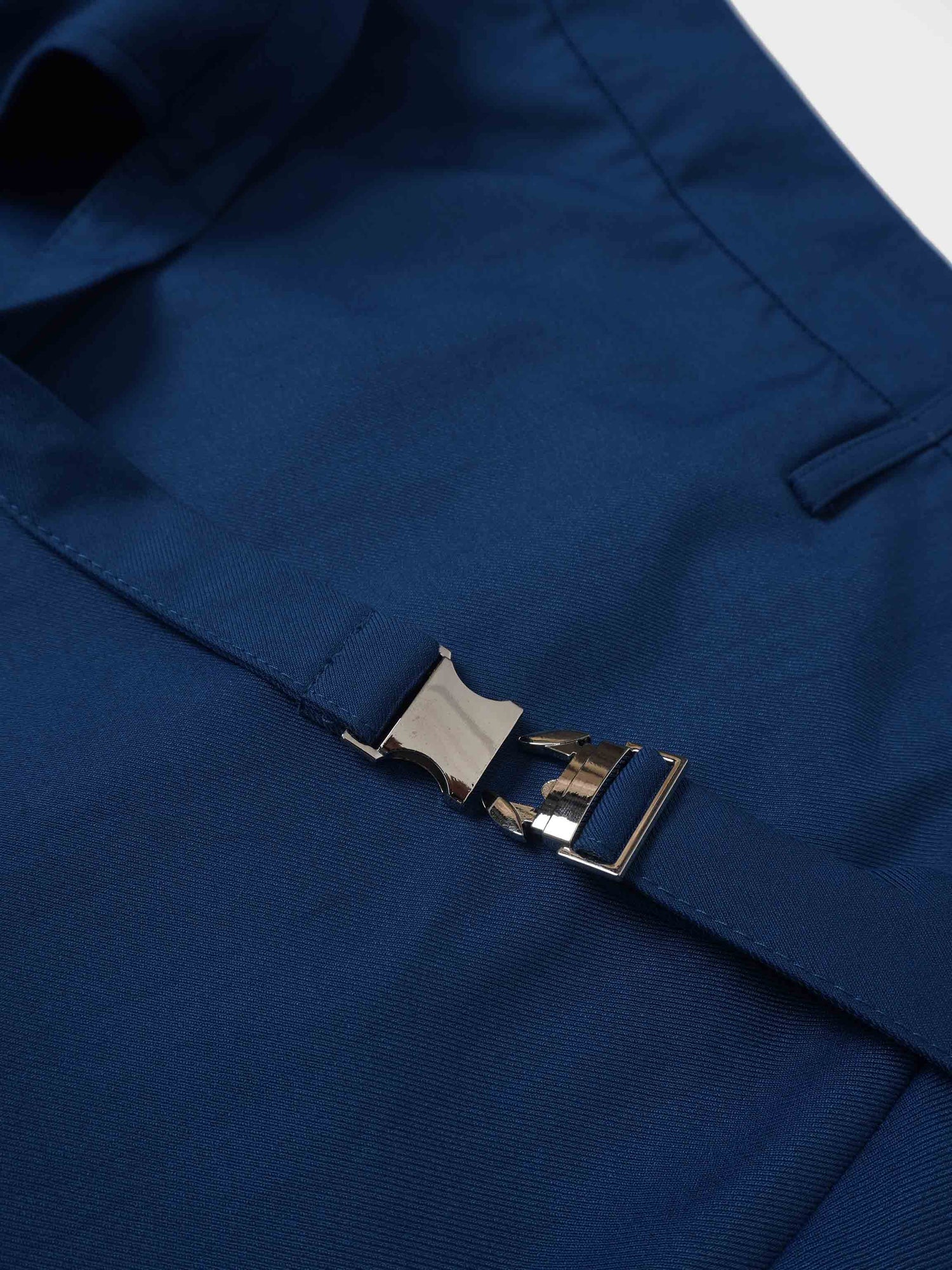 Pencil Pleat Combo Skirt-Blue