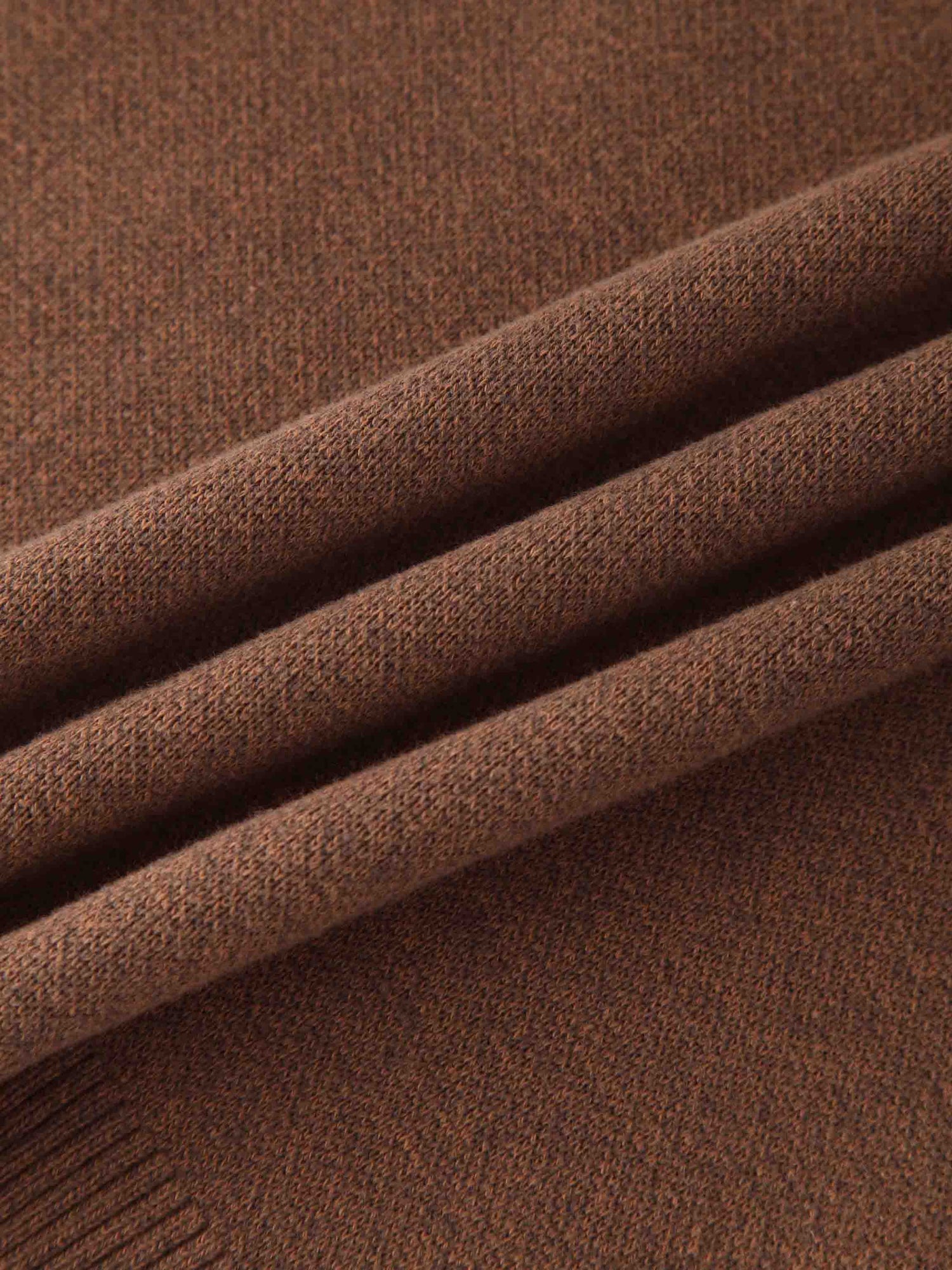 V-Neck Knit Vest-Chestnut