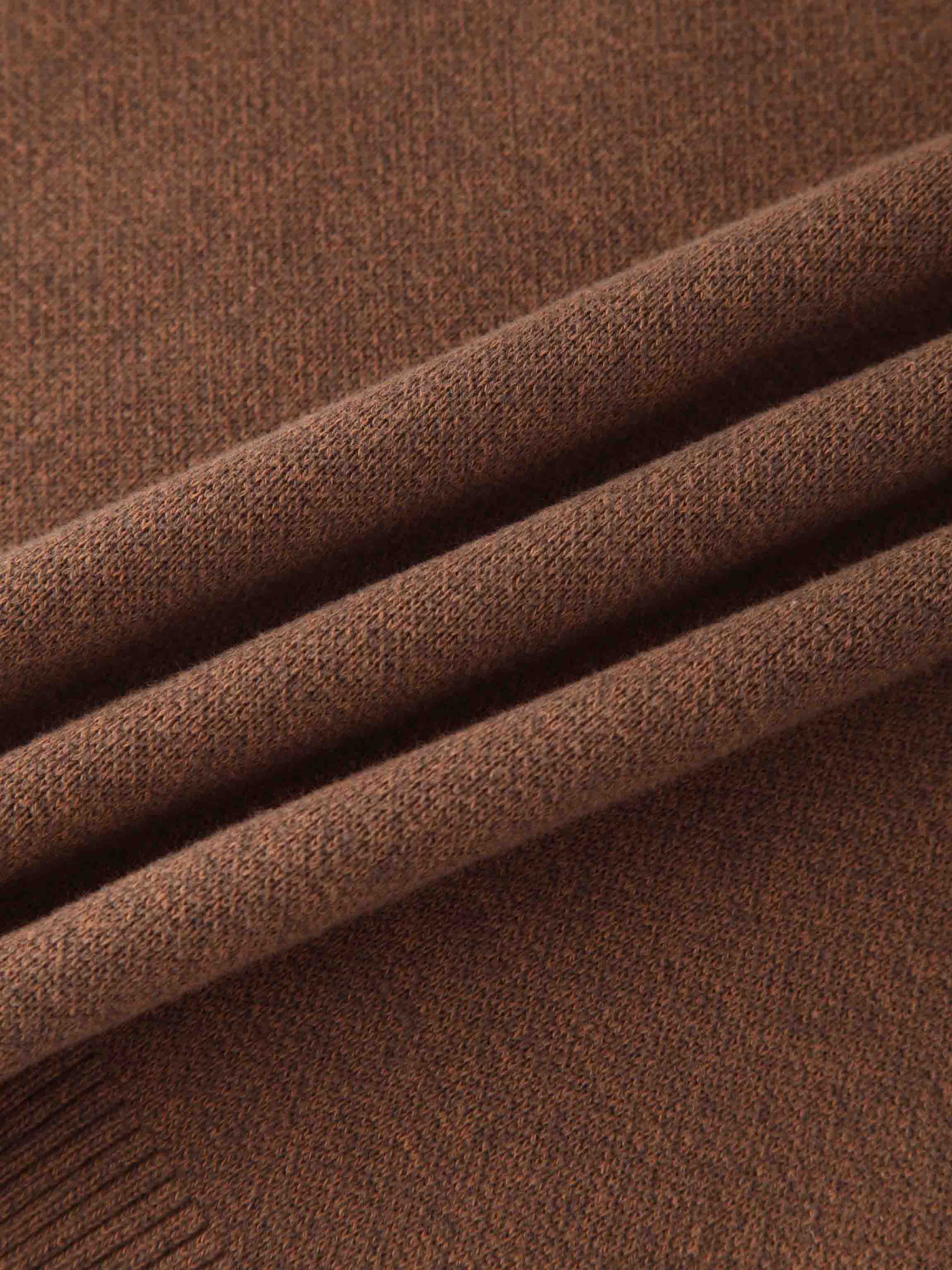 V-Neck Knit Vest-Chestnut