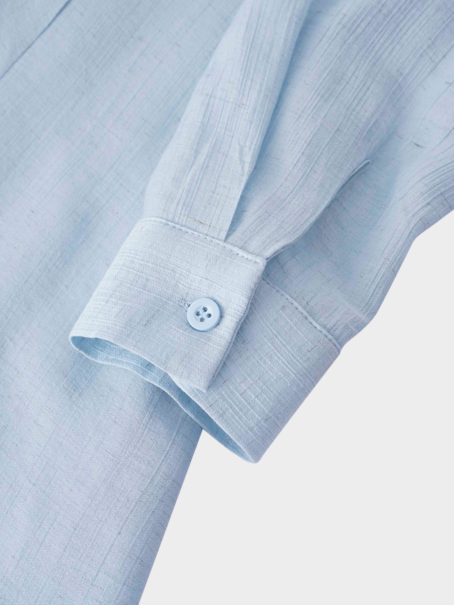 Collared A-Line Shirtdress-Soft Pleat Light Blue