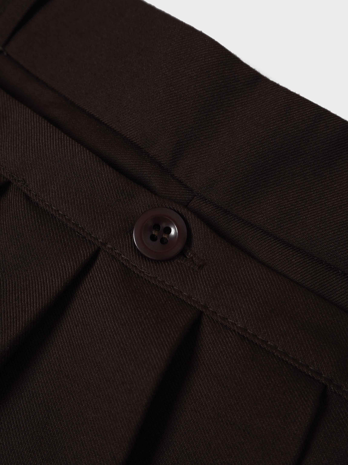 Pencil Pleat Combo Skirt-Dark Brown