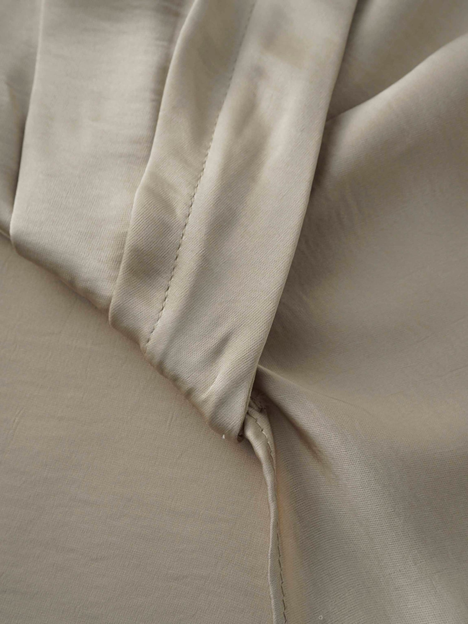 High/Low Faux Satin Crossover Top-Celery Green