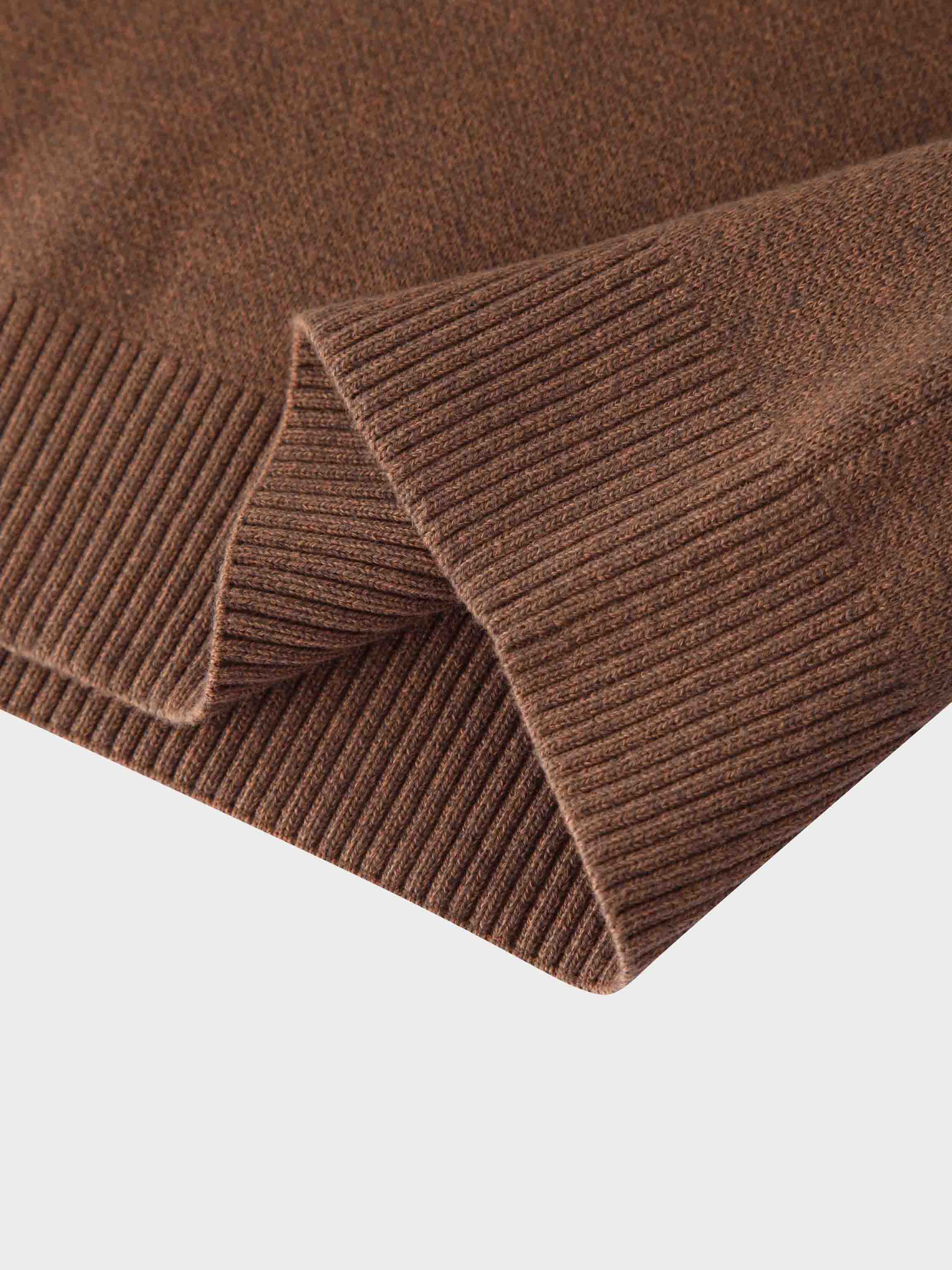 V-Neck Knit Vest-Chestnut