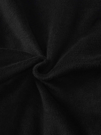 Side Strap Dolman Sweatshirt-Black