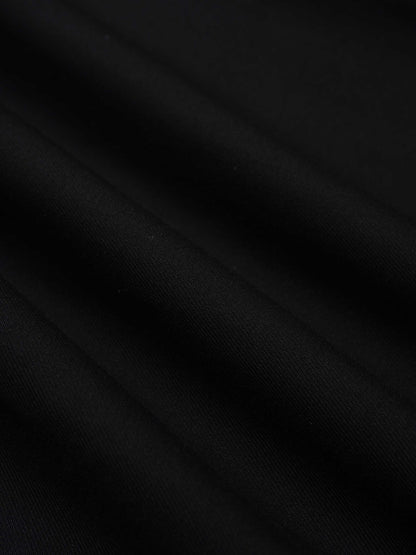 Pencil Pleat Combo Skirt-Black