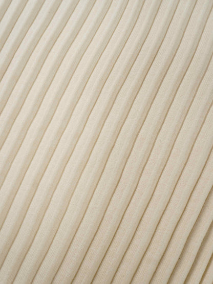 Knit Ribbed Maxi Skirt-Ivory