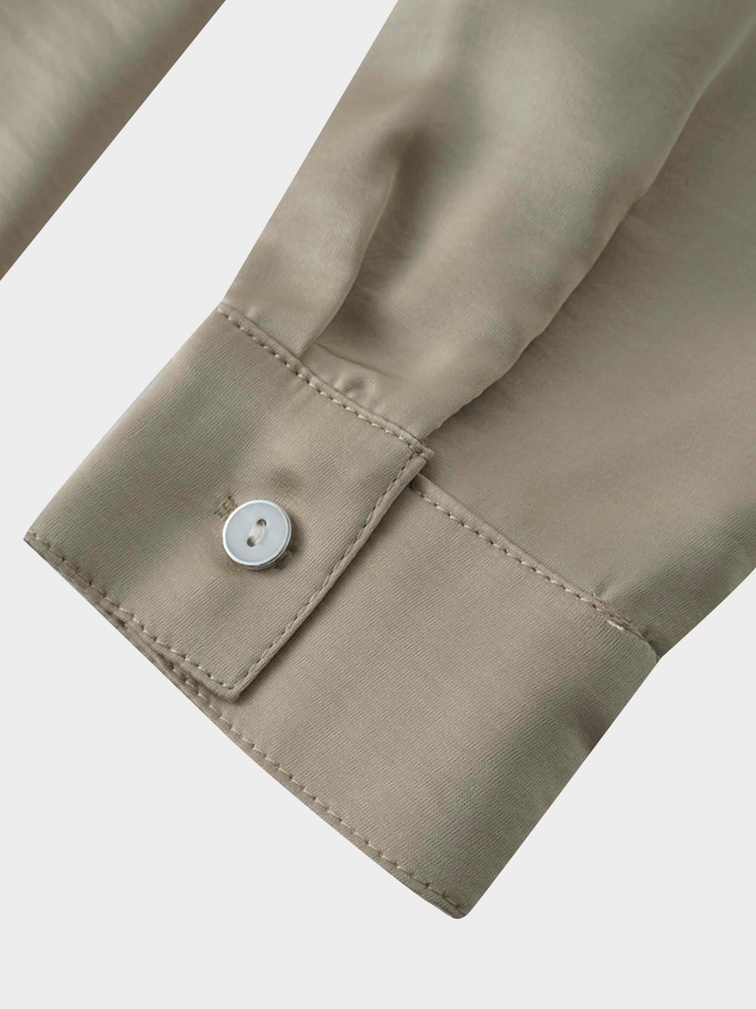 High/Low Faux Satin Crossover Top-Celery Green